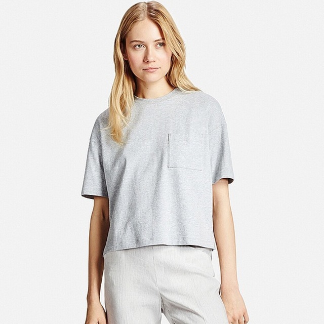 クロップドクルーネックT（半袖）