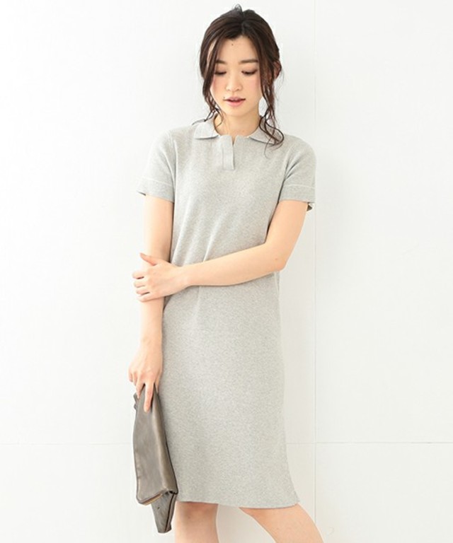 BEAMS LIGHTS：ポロニットワンピース