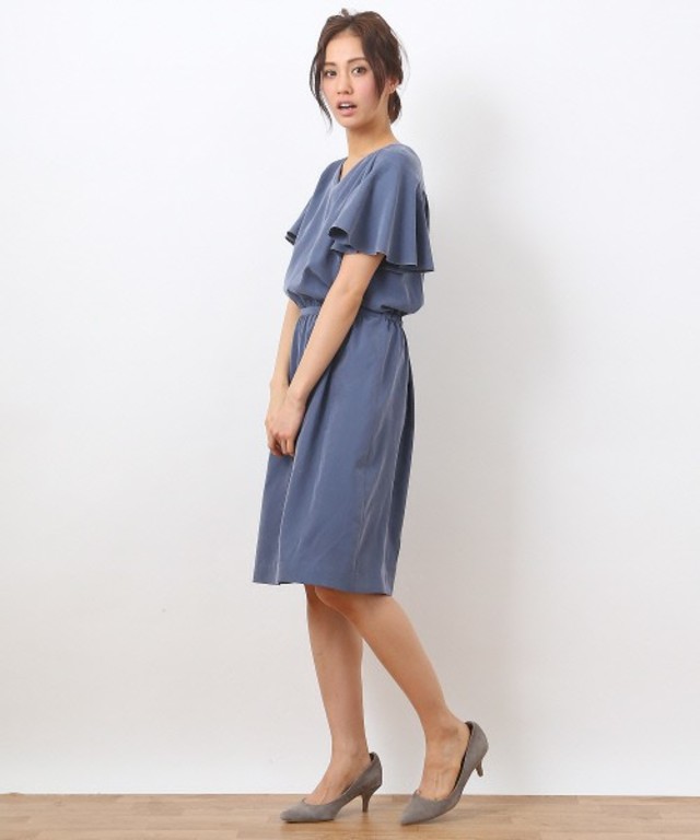 ラッフルスリーブワンピース