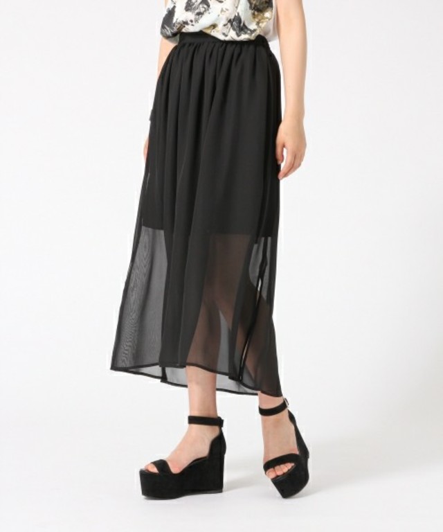 シフォンギャザーマキシスカート