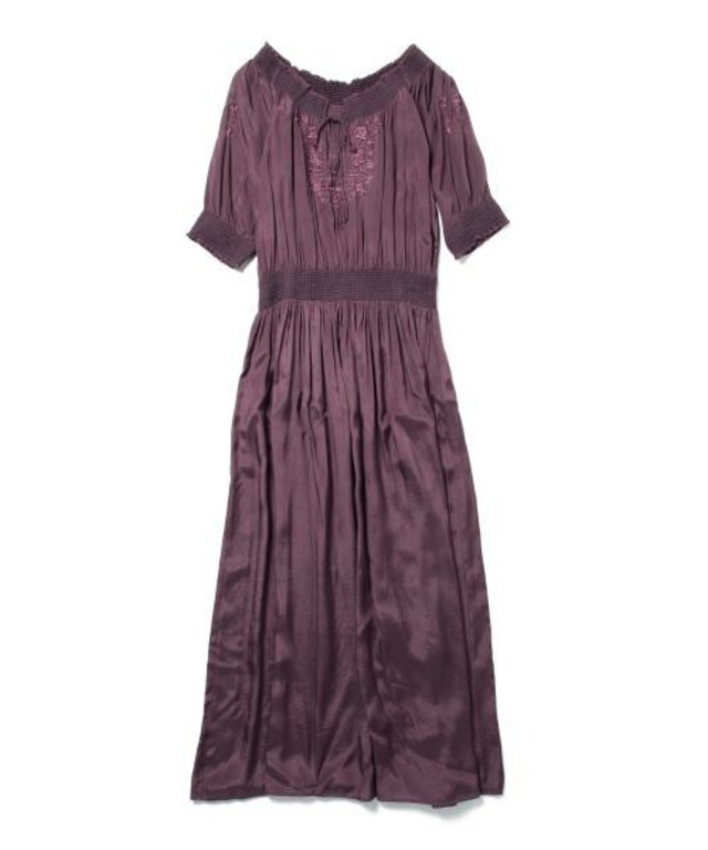 Ray BEAMS / ペザントシシュウ マキシワンピース