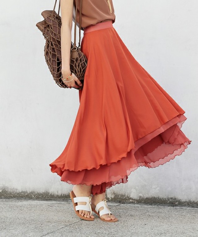 Ameri FISH TAIL CHIFFON SKIRT