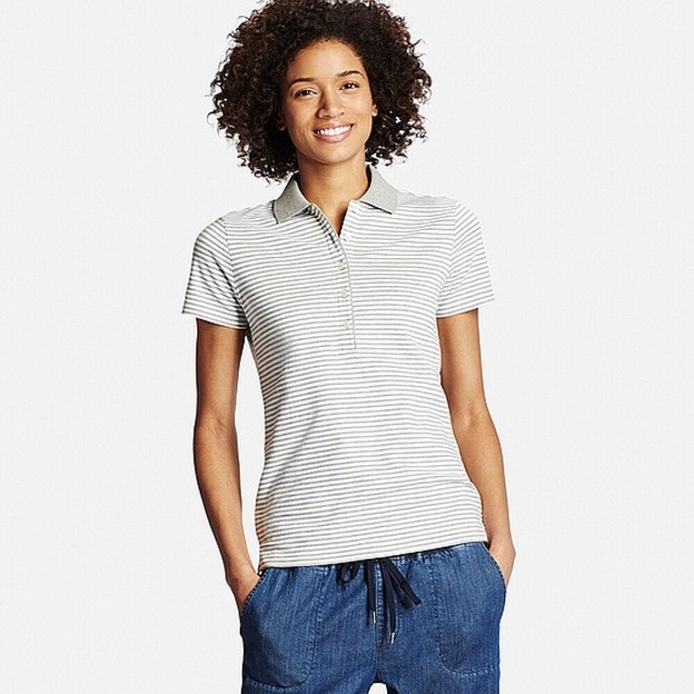 ユニクロ ボーダーポロシャツ（半袖）