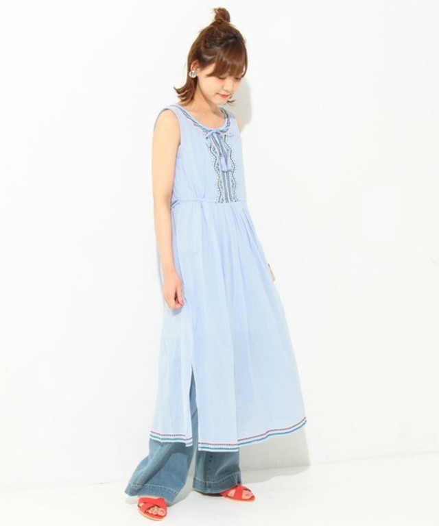 Another Edition 刺繍ローンワンピース