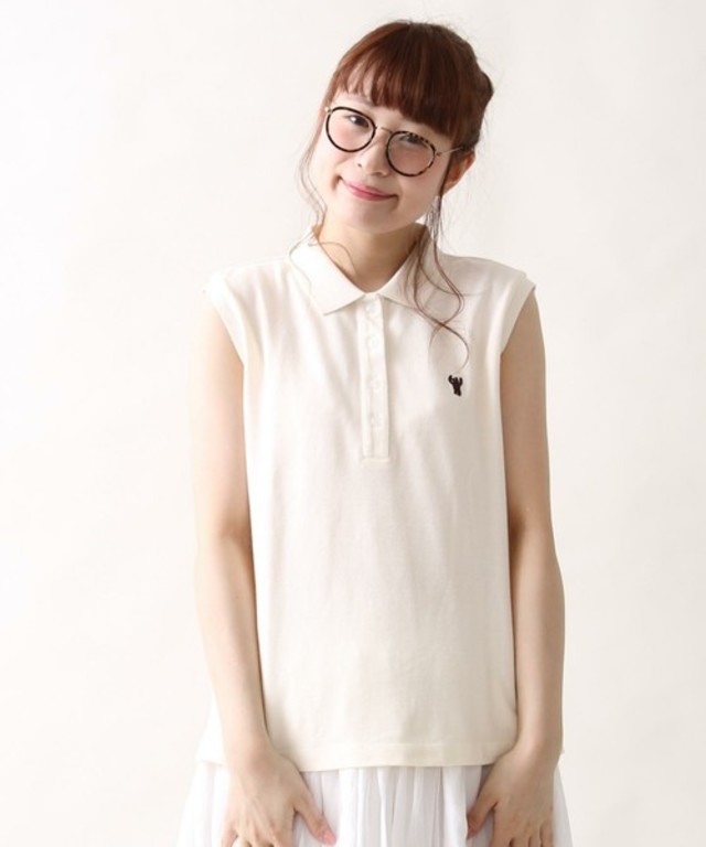 coen ノースリーブポロシャツ
