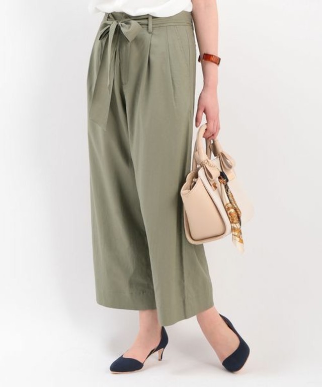 ROPE' PICNIC 麻レーヨンリボン付ワイドパンツ