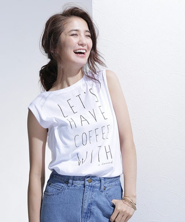 nano・universe グラフィックノースリーブＴシャツ