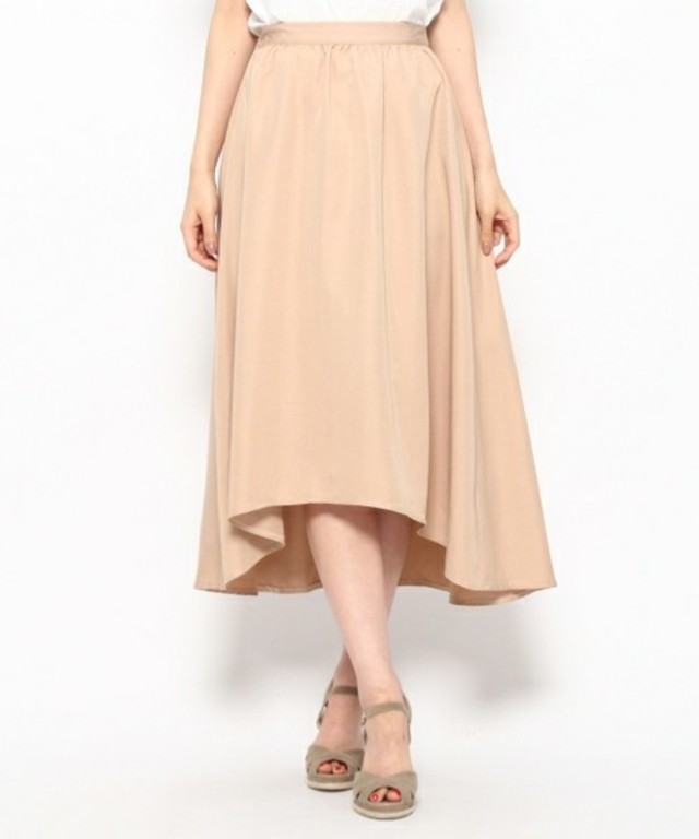 pink adobe イレギュラーヘムミモレ丈スカート