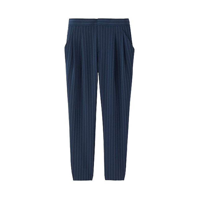 WOMEN ドレープジョガーパンツ（ピンストライプ）