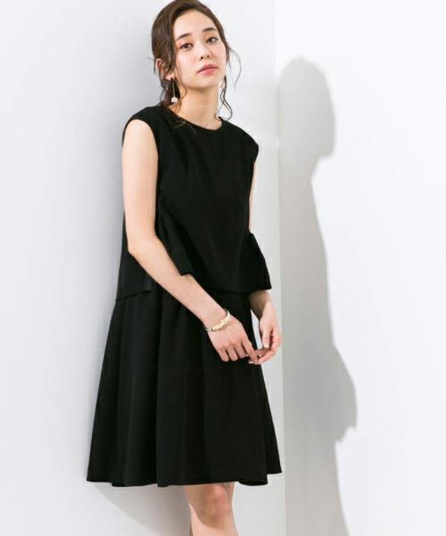 STUDIOUS スリットレイヤードドレス