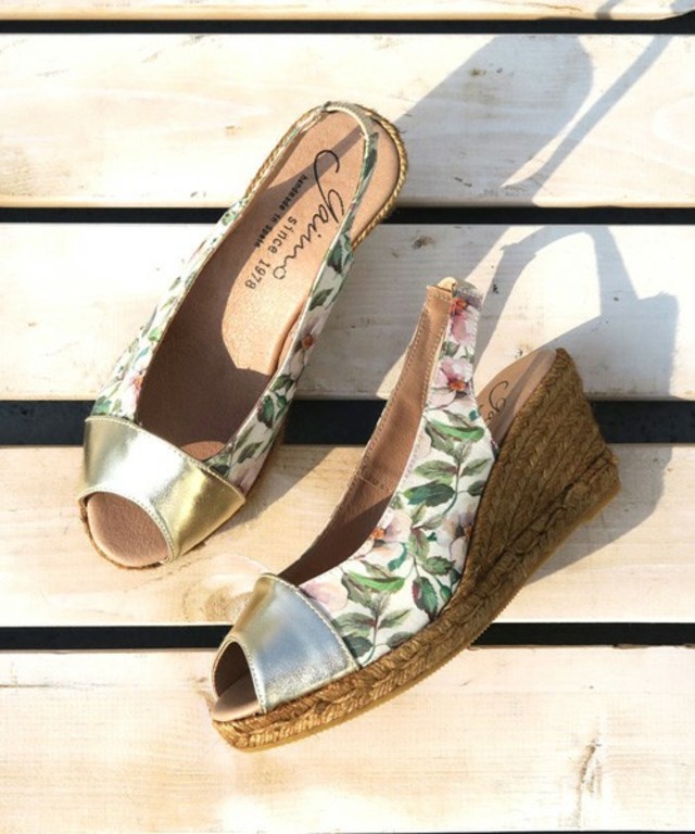 GAIMO 「gaimo/ガイモ」バイカラーバックストラップエスパドリーユサンダル