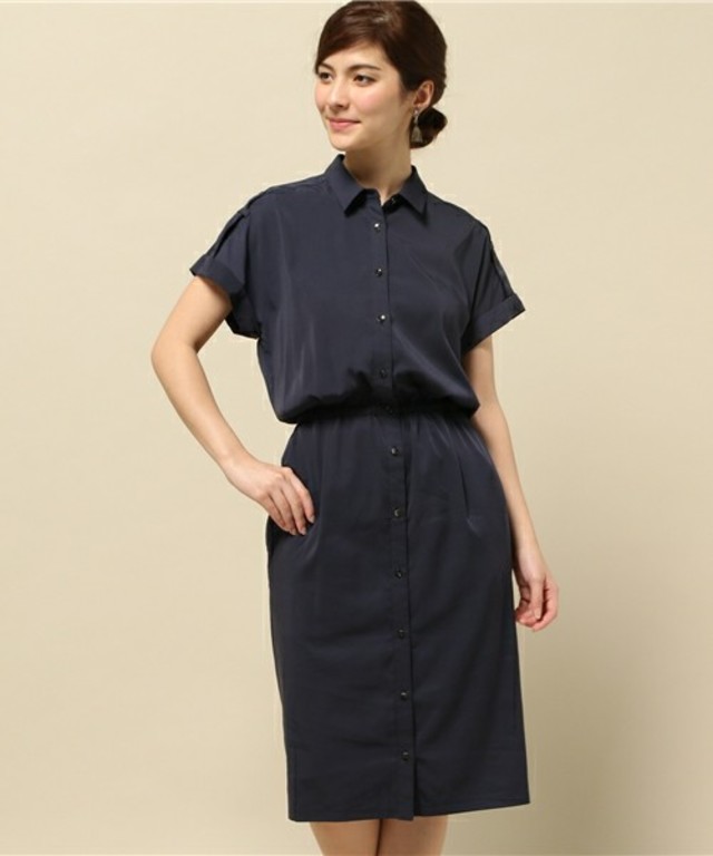 ELFORBR テンセルツイルシャツワンピース