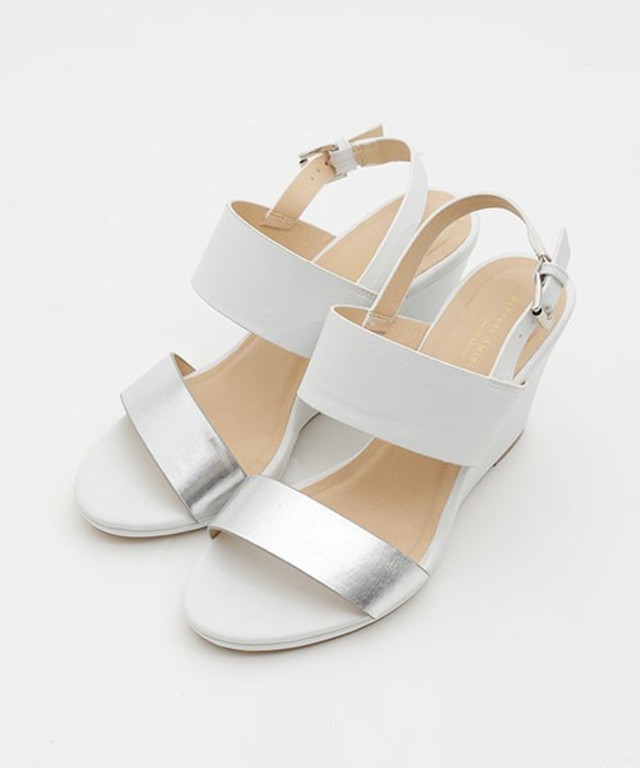 nano・universe バイカラ―ウェッジサンダル