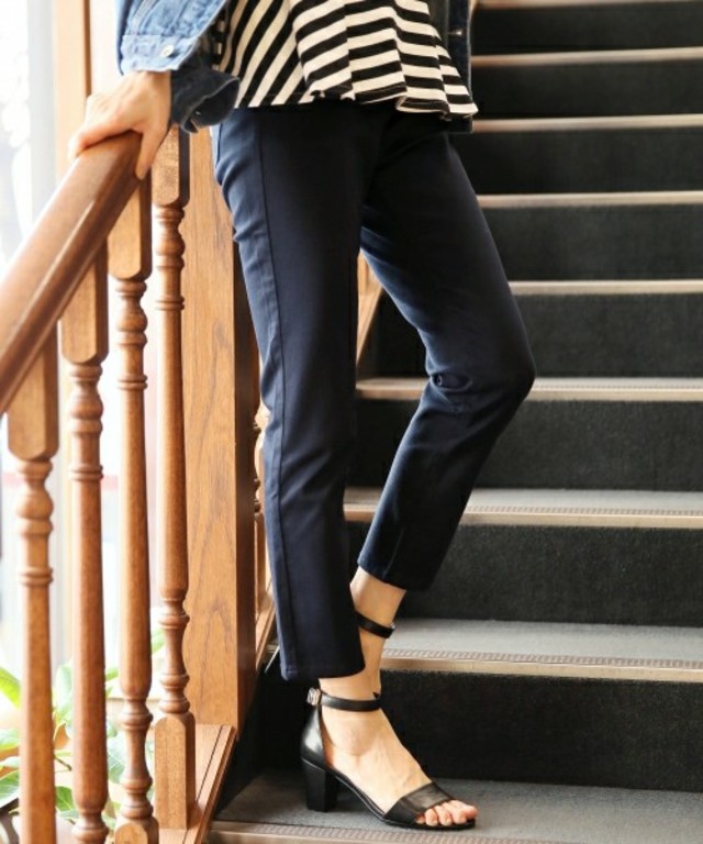 LEPSIM　ストレッチクロプドムジスリムパンツ