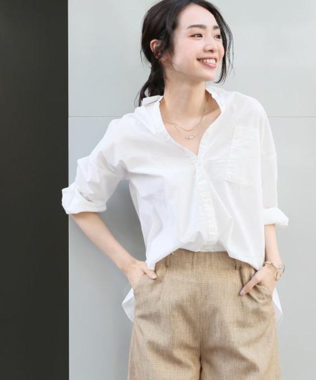 Cブロードヘムシャツ