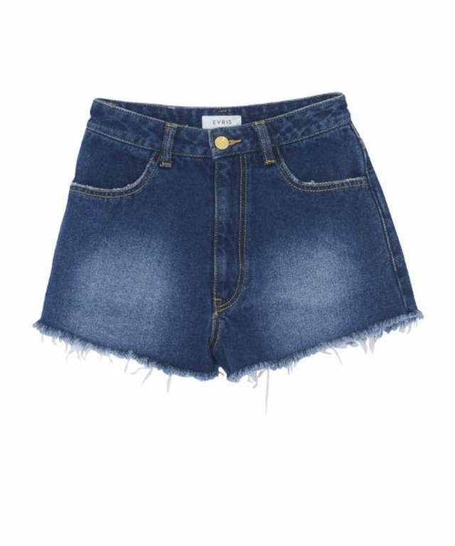 EVRIS デニムハイウエストショートパンツ