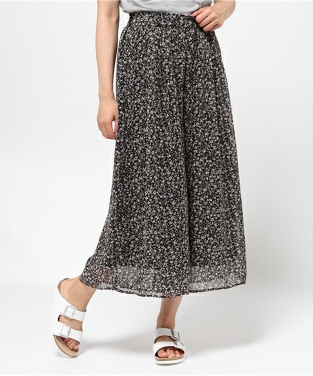 【LOWRYS FARM】シフォンワイドスカンツ