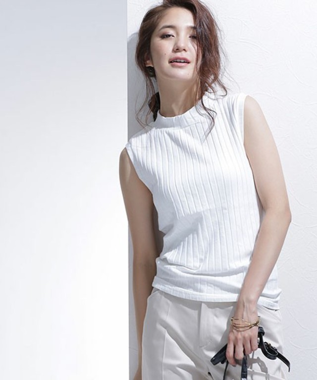 nano・universe カットリブノースリプルオーバー