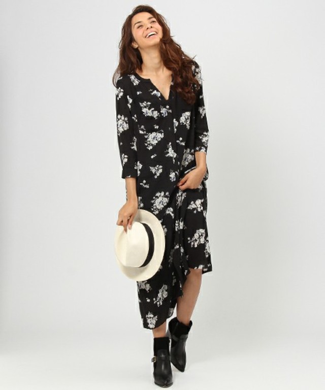 BABYLONE 花柄マキシ丈ワンピース