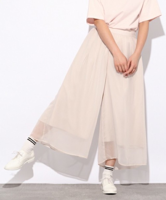 LOWRYS FARM シフォンワイドスカンツ