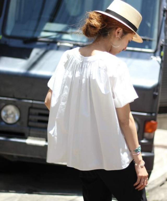 FRAMeWORK 　ブロードバックプリーツブラウス