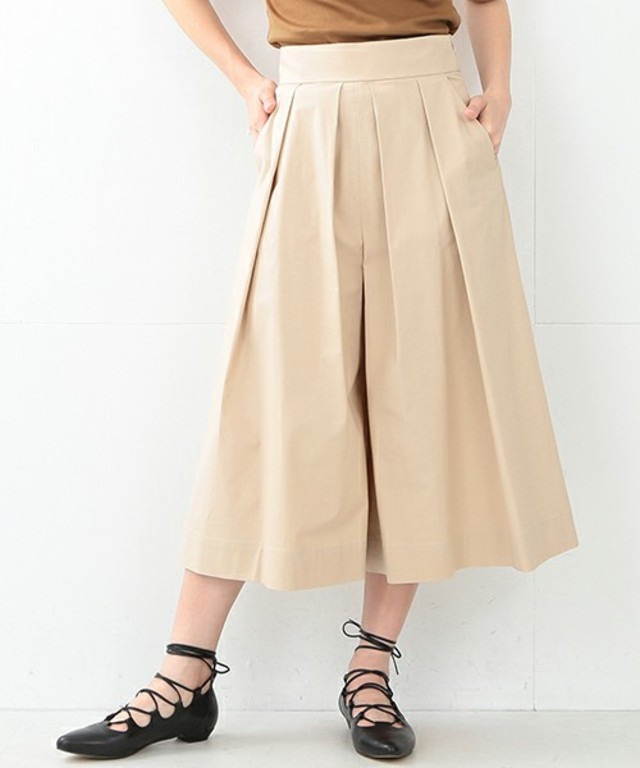 Demi-Luxe BEAMS / タックガウチョパンツ