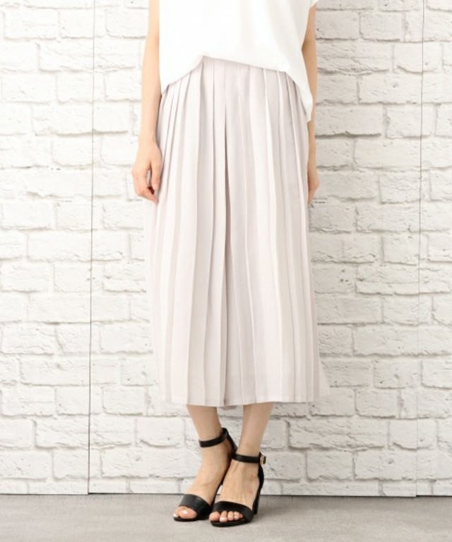 プリーツミディガウチョパンツ