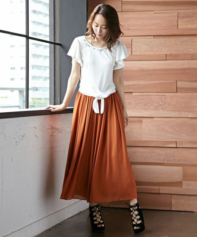 INGNI 楊柳ロング/スカンツ