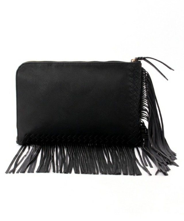 フリンジクラッチバッグ