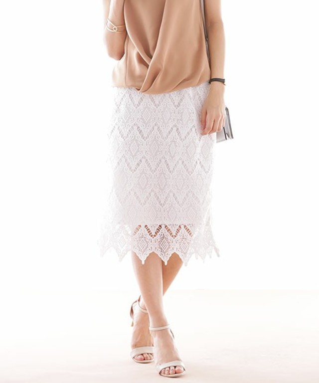 nano・universe：レースタイトスカート