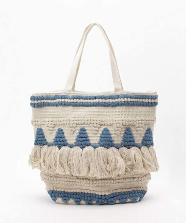 Jacquard Fringe Tote