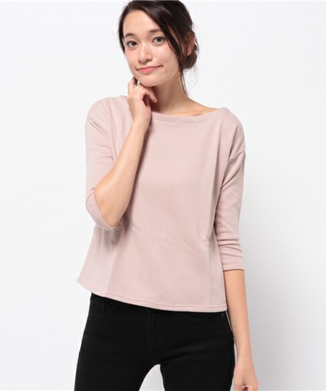 haco! ＰＥＡＣＥ　ＢＹ　ＰＥＡＣＥ　＆スロウ　後ろタックのオーガニックコットン裏毛トップス