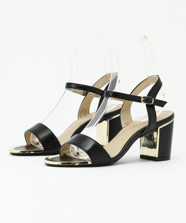 ESPERANZA(エスペランサ)トゥキャップメッキコンビヒールサンダル