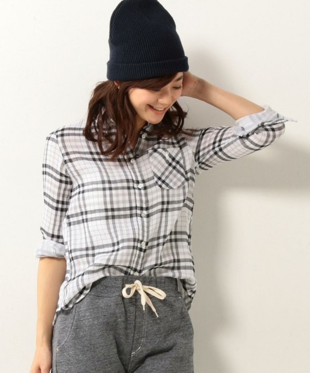 coen 強撚ダブルガーゼカシュクールレギュラーシャツ