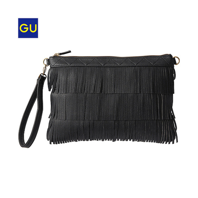 フリンジクラッチバッグ