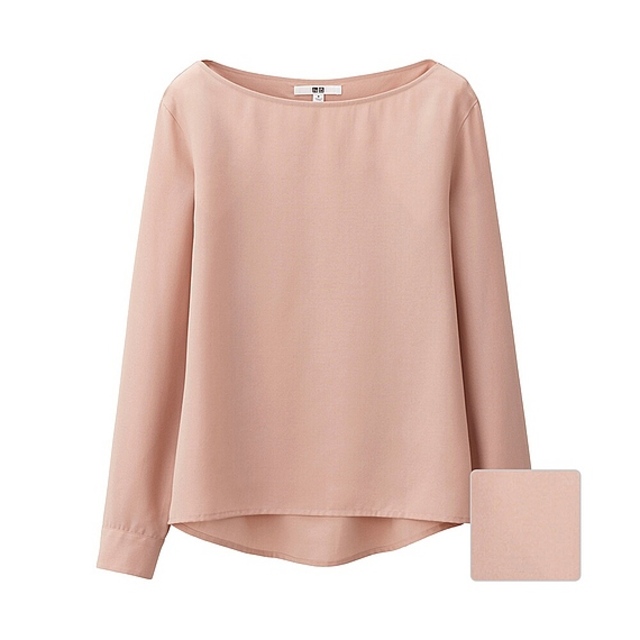 レーヨンエアリーTブラウス（長袖）全4色