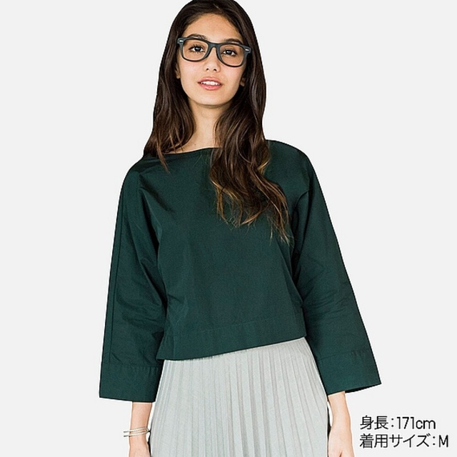 エクストラファインコットンTブラウス（8分袖）