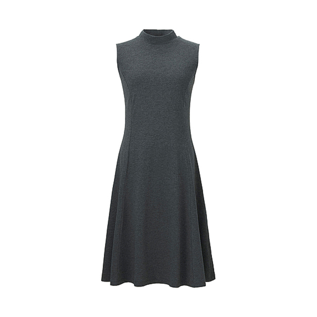 コットンモダールフレアワンピース（ノースリーブ）全3色