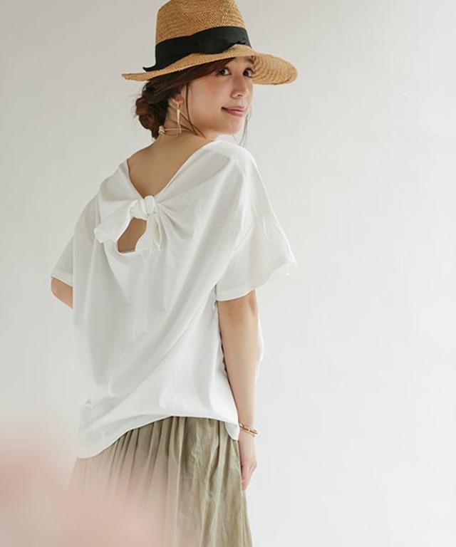 nano・universe COOL TOUCH/バックリボンプルオーバー