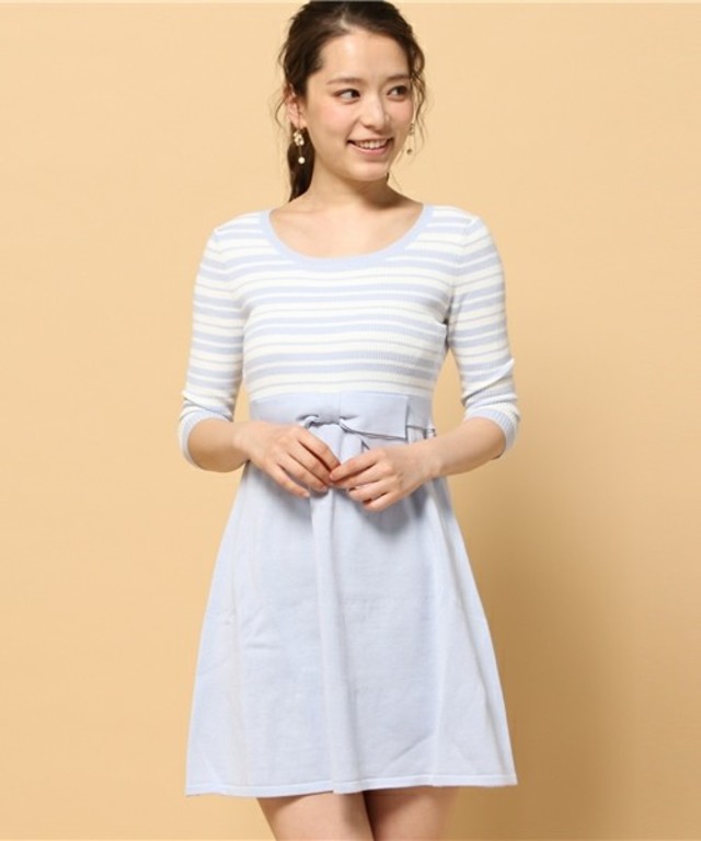 UNIVERVAL MUSE　アリシアコットン　ニットワンピース