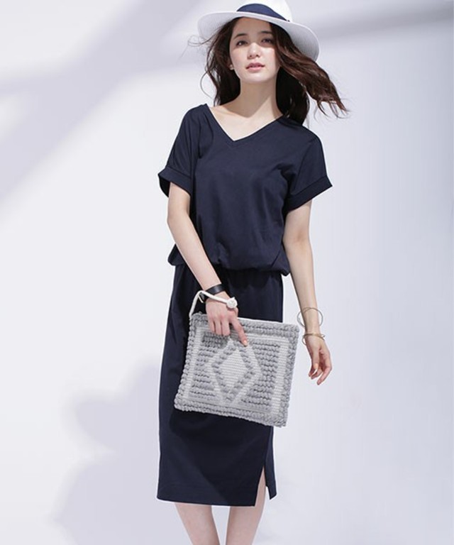 nano・universe Anti Soaked(R) Vネックワンピース