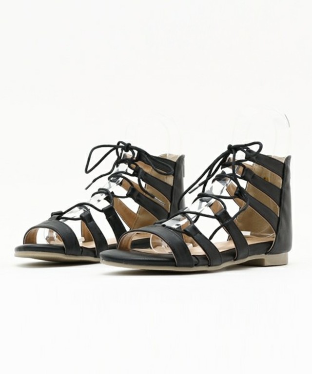 レースアップサンダル