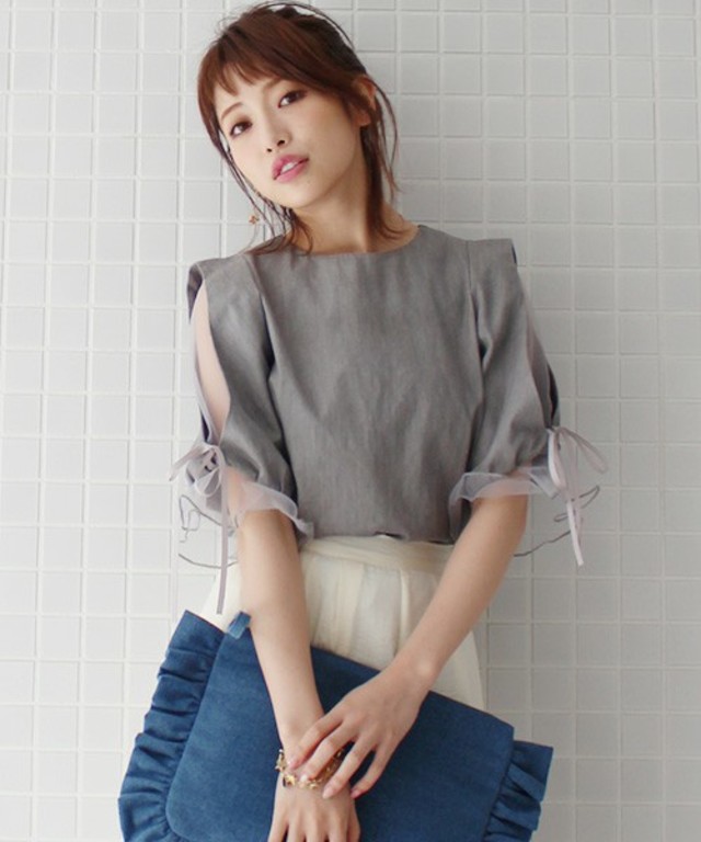 MICOAMERI　ライトデニムブラウス