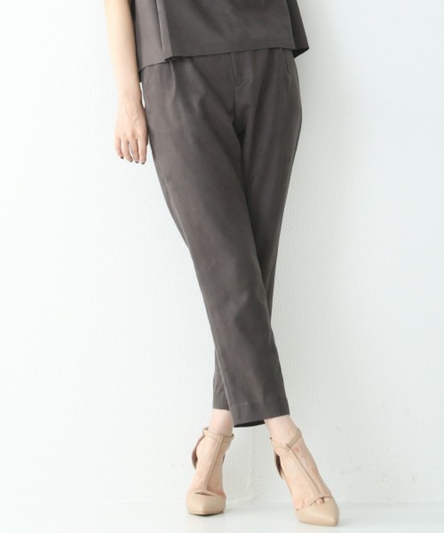スエード1タックパンツ