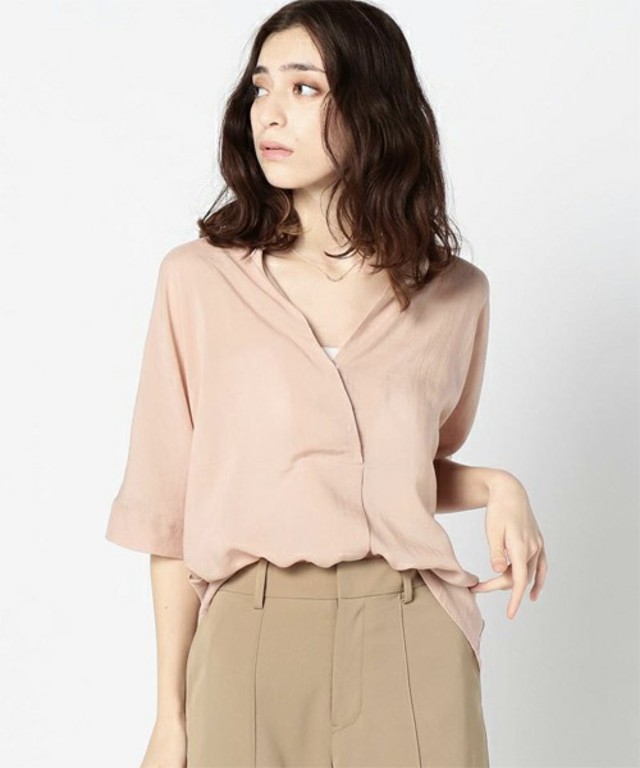 ROSE BUD　スキッパーシャツ