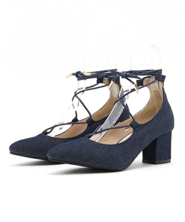 neue marche 　レースアップパンプス