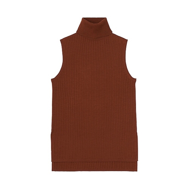 メリノブレンドリブタートルネックセーター