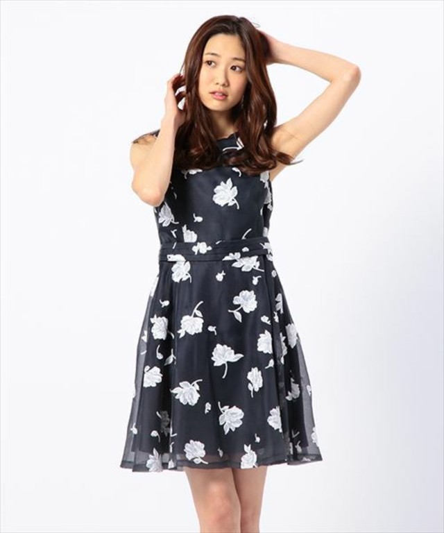 LAISSE PASSE ﾌﾗﾜｰｵﾊﾟｰﾙﾌﾟﾘﾝﾄワンピース