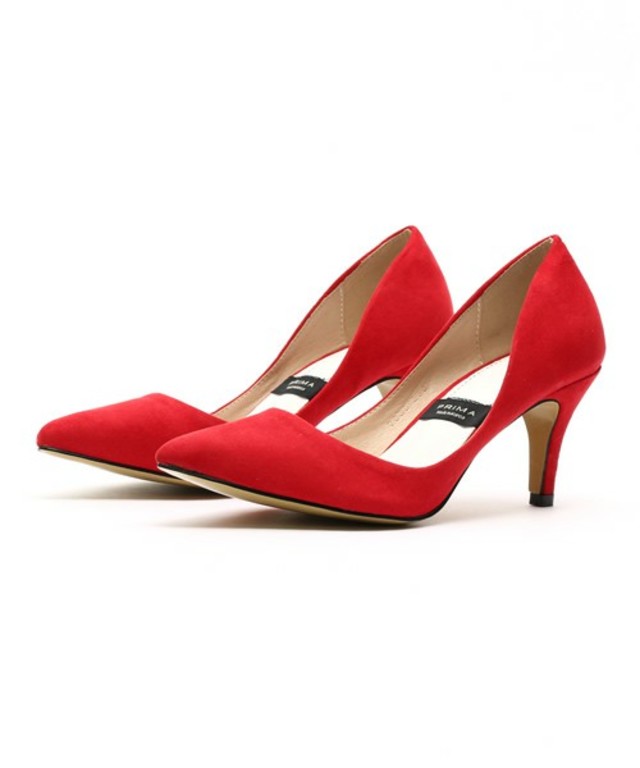 PLAIN CLOTHING 【SELECTED FOR PLAIN CLOTHING】スエードポインテッドトゥヒールパンプス