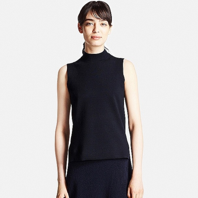 ミラノリブハイネックセーター（ノースリーブ）